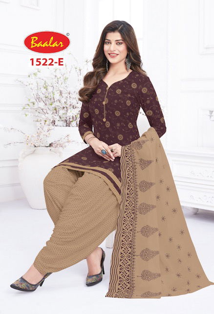 Baalar 1522 A To F Casual Wear Printed Cotton Dress Material Catalog